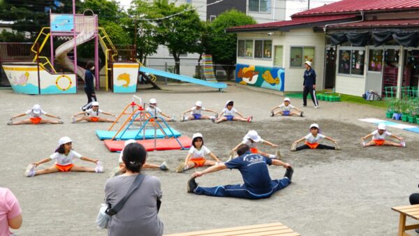 年長組の体育参観